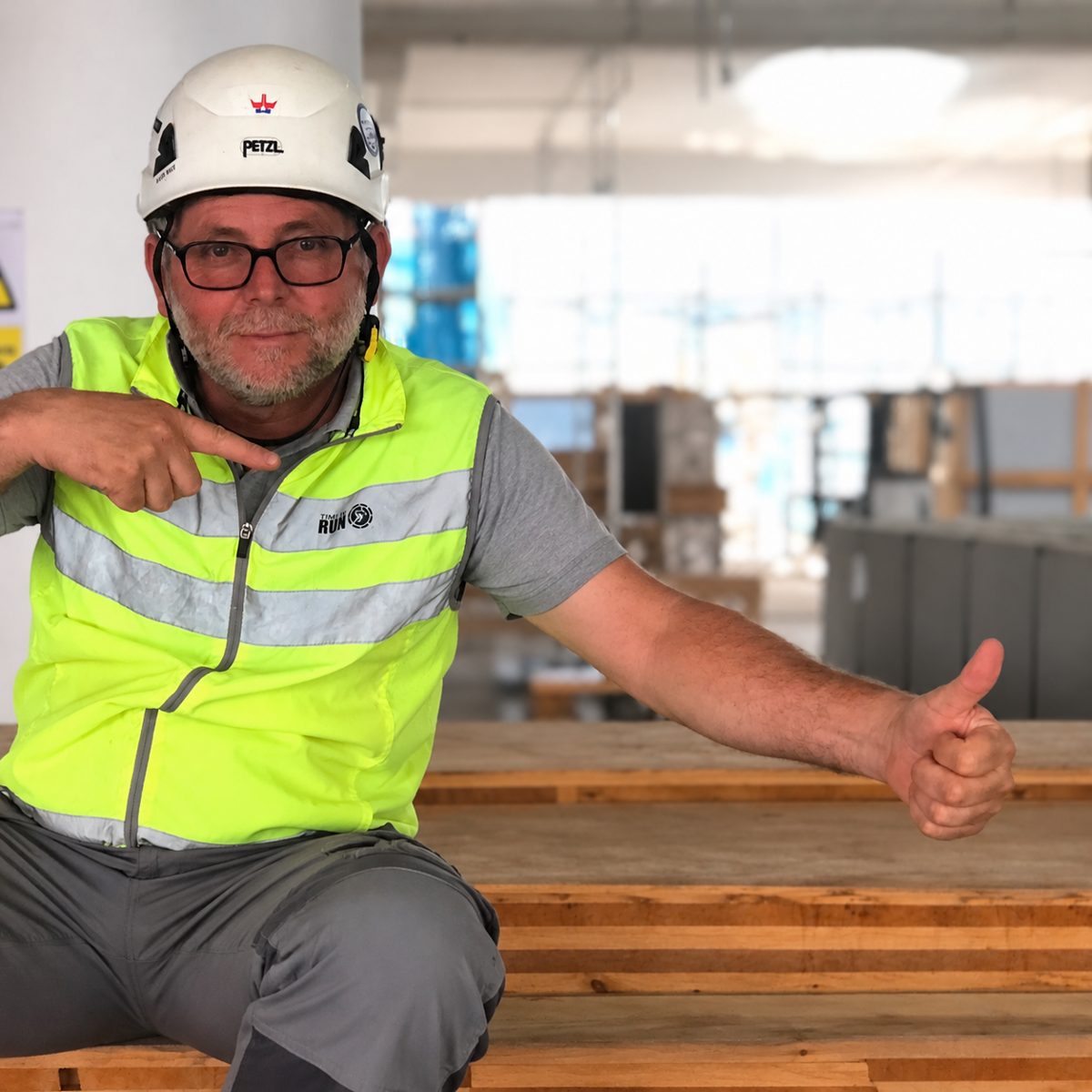 Costi Tistea on site, giving a thumbs up